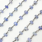 Tanzanite Oxidized Wire Chain